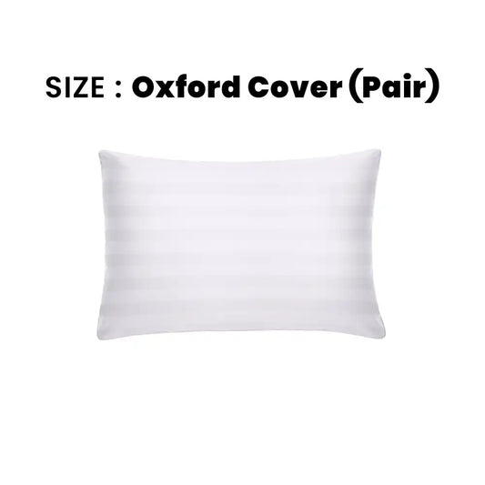 ths eternal stripes cotton oxford pillow cover pair white