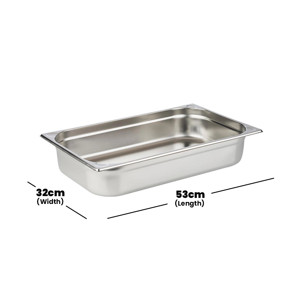 Viraj Stainless Steel GN 1/1 Pan, Height 10CM