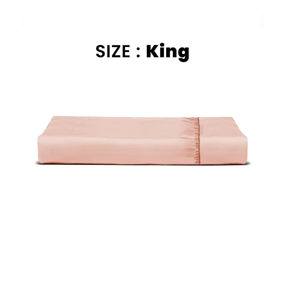 ths giza cotton king fitted bed sheet rose