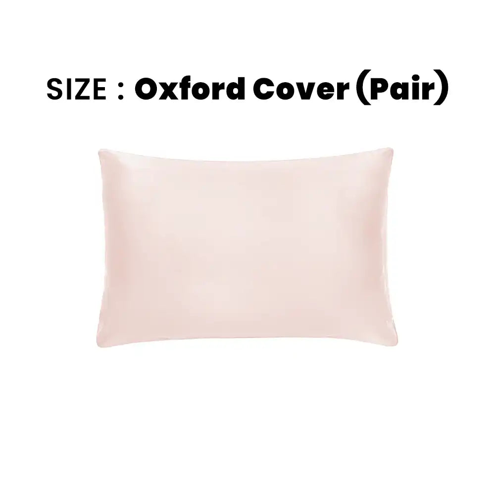 ths giza cotton oxford pillow cover pair pastel pink