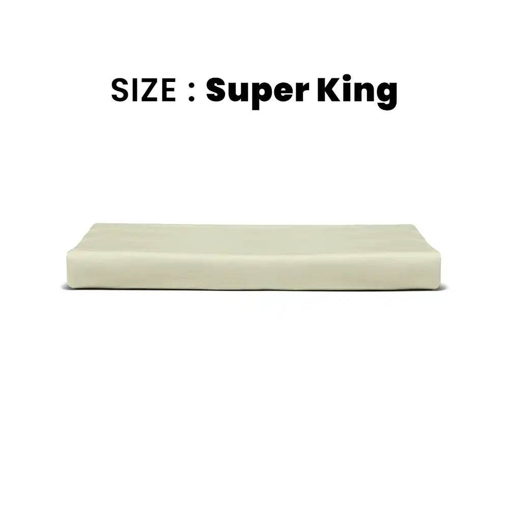 ths giza cotton super king flat bed sheet silver green