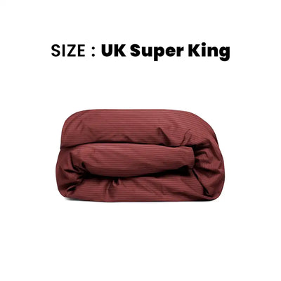 ths zen stripes uk super king duvet cover burgundy