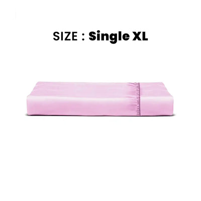 ths giza cotton single xl fitted sheet mauve