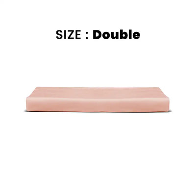 ths giza cotton double flat bed sheet pastel pink