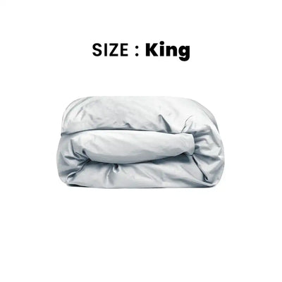 ths giza cotton king duvet cover silver grey