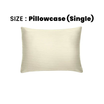 ths zen stripes single cotton pillowcase ivory