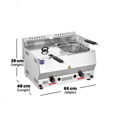 electric deep fryer with double oil drain tap 10 10 l 5400 w
