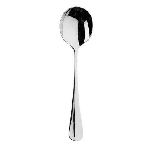 Sola Hollands Glad English Soup Spoon  Silver 18/10 Stainless Steel 3mm, Length 178mm, Length 178mm - Pack Of 12