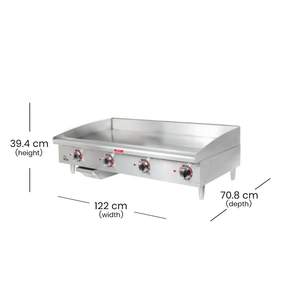 star manufacturing usa 548tgf gas countertop charbroiler modulating thermostat stainless steel 61 x 73 7 x 39 1 cm 2 knobs control