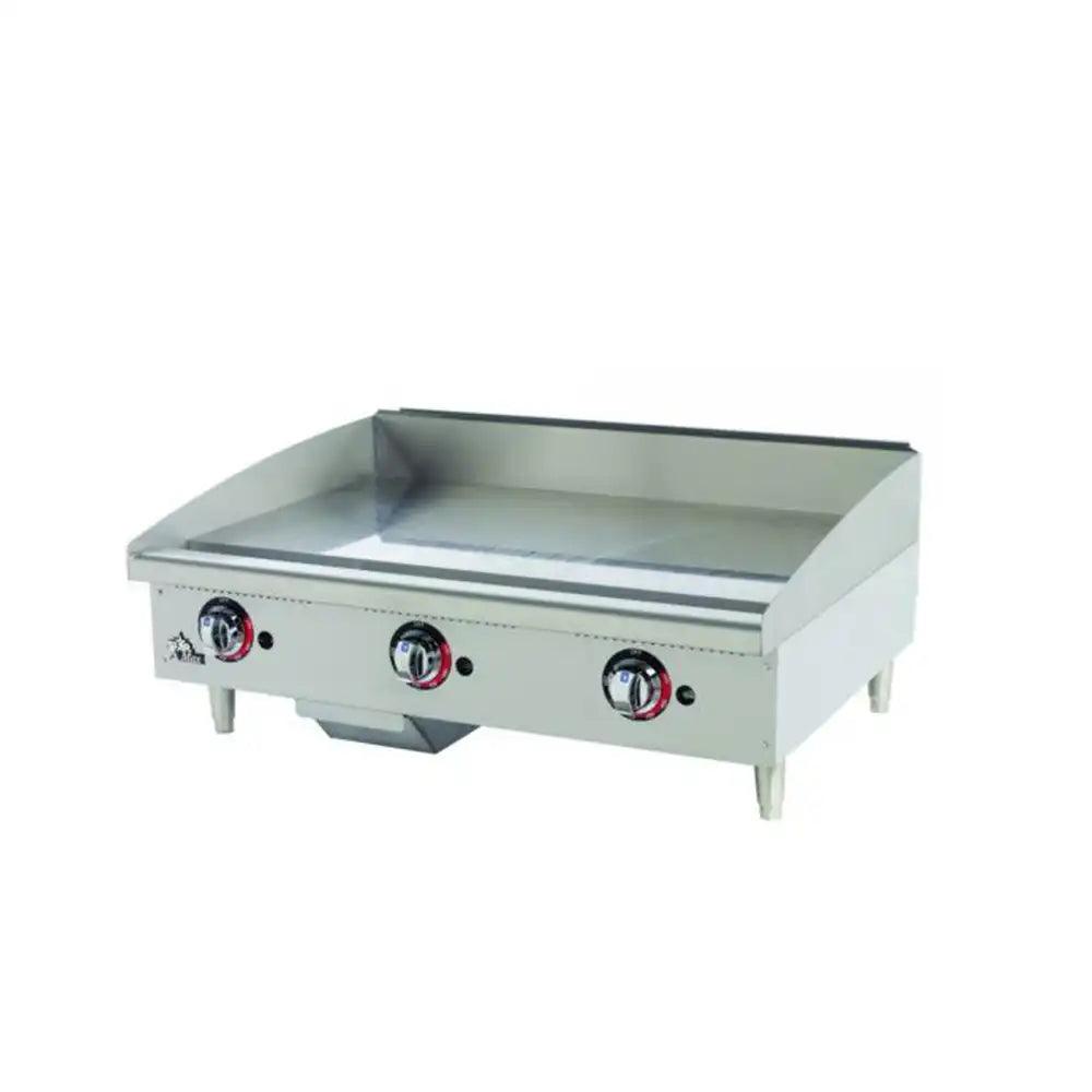 star manufacturing usa 636mf gas countertop griddle modulating thermostat stainless steel 91 4 x 73 7 x 39 4 cm 3 knobs control