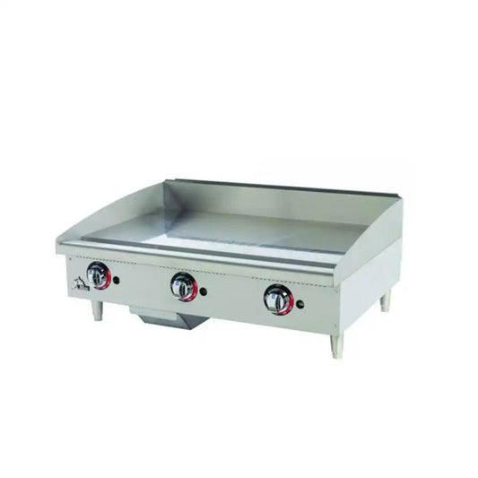 star manufacturing usa 636mf gas countertop griddle modulating thermostat stainless steel 91 4 x 73 7 x 39 4 cm 3 knobs control