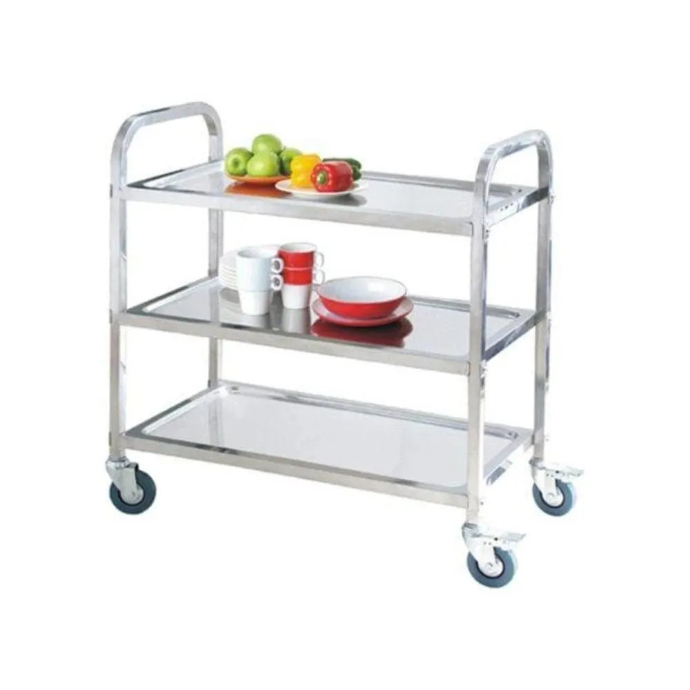 Sunnex CSVTR-LA Stainless Steel 3 Tier Serving Trolley 95 x 55 x 94 cm