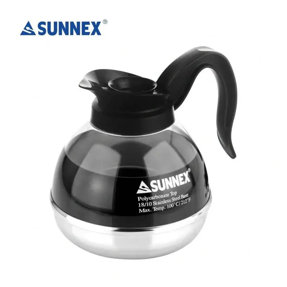 Sunnex Polycarbonate Coffee Decanter with Steel Base, 1.8 Ltr