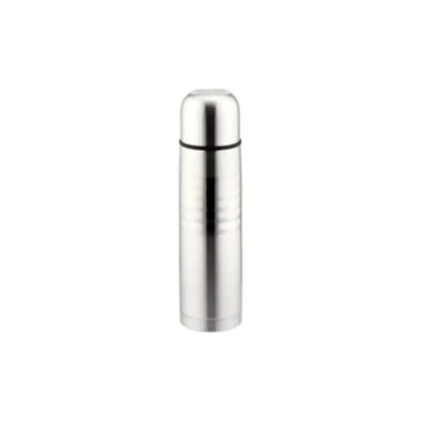 Sunnex Stainless Steel Vacuum Flask Ribbed Bullet Shape Silver, 700 ml