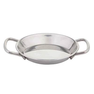 Tablecraft 10289 Stainless Steel mini Paella With handles 4.5 Oz, 16 x 12 x 2 cm