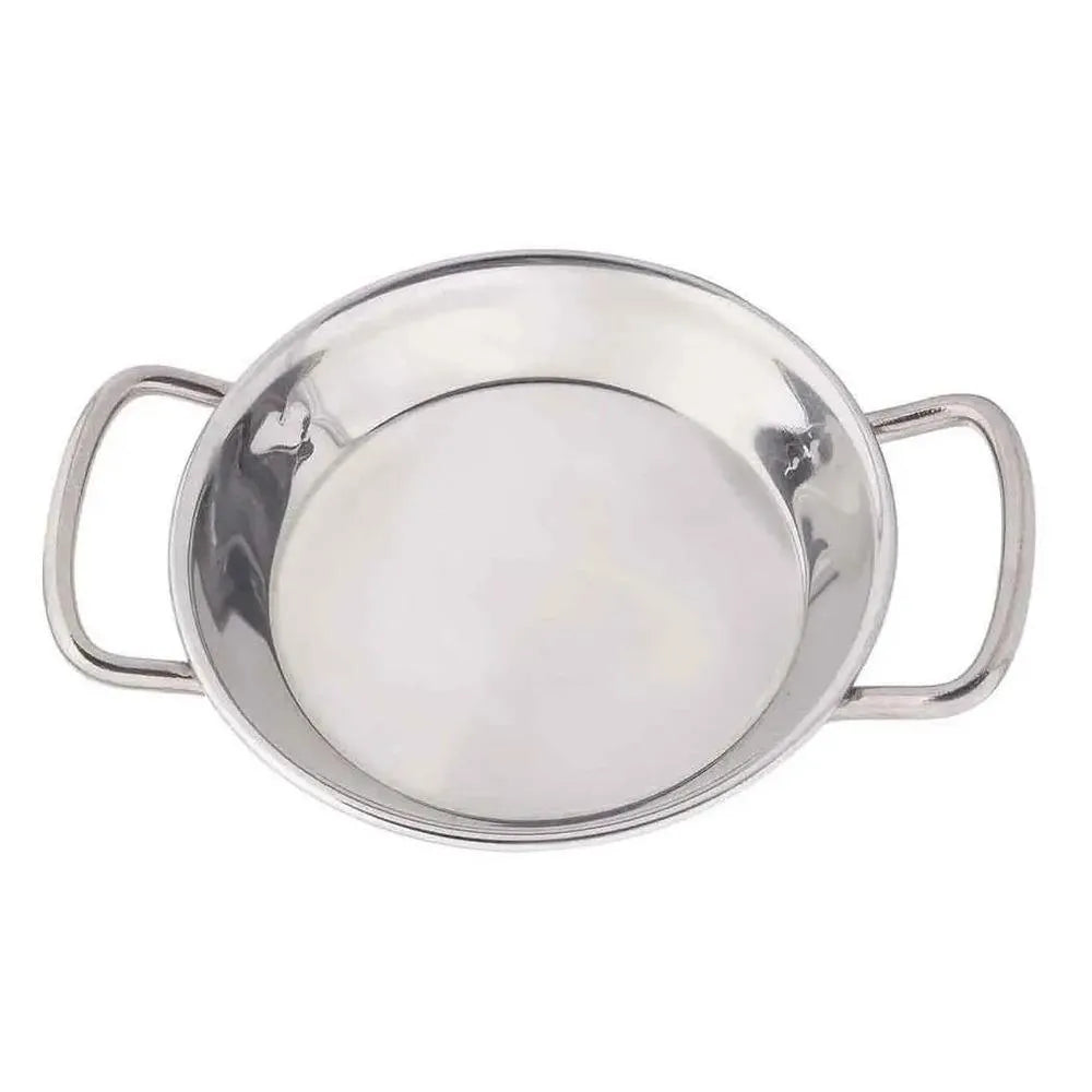 Tablecraft 10289 Stainless Steel mini Paella With handles 4.5 Oz, 16 x 12 x 2 cm