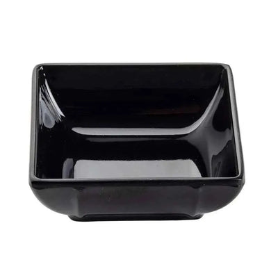 Tablecraft 10316BK melamine Square Mini Bowl 2.5 Oz, Black 7 x 7 x 3 cm