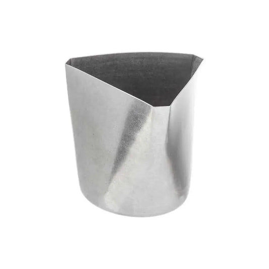 Tablecraft 10679 Stainless Steel Triangular Fry Cup Stone Washed Finish 12 Oz, 9 x 8 x 9 cm