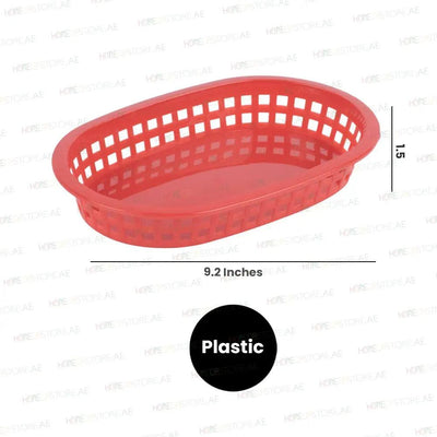 Tablecraft 1073R Plastic Oval A La Carte Basket, 9.2