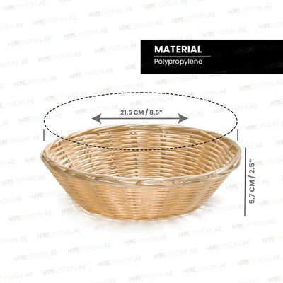 Tablecraft 1175W Polypropylene Round Serving Basket 8.5