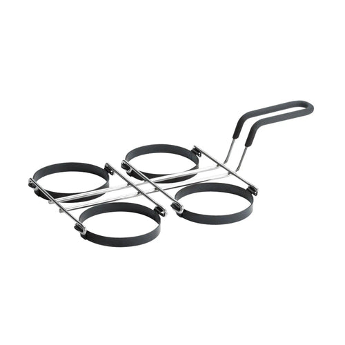 Tablecraft 1240 Nickel Plated Frame With Non-Stick Coating 4 Egg Rings L 39.4 x W 24.5 x H 9.5 cm