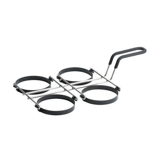 Tablecraft 1240 Nickel Plated Frame With Non-Stick Coating 4 Egg Rings L 39.4 x W 24.5 x H 9.5 cm - HorecaStore