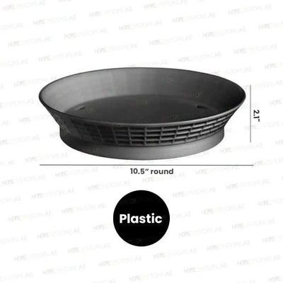 Tablecraft 157510BK Plastic Round Diner Platter, 10.5