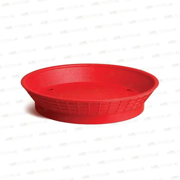 Tablecraft 157510R Plastic Round Dinner Platter, 10.5" x 10.5" x 2.1", Red - HorecaStore