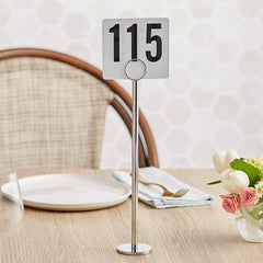 Tablecraft 1912 Stainless Steel Table Number Stand,  L 30 cm