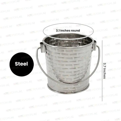 Tablecraft GTSS33 Steel Small Pail With Handle, 3.7