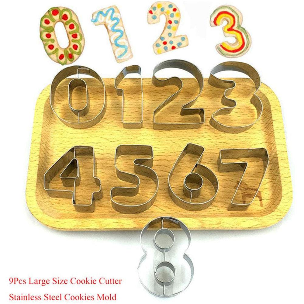 Thermo Hauser Stainless Steel Pastry and Cookie Cutter Numbers Shape assorted Sizes