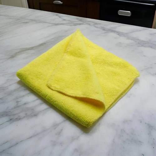 THS 310440 Yellow Microfiber Cleaning Cloths 38 x 40cm