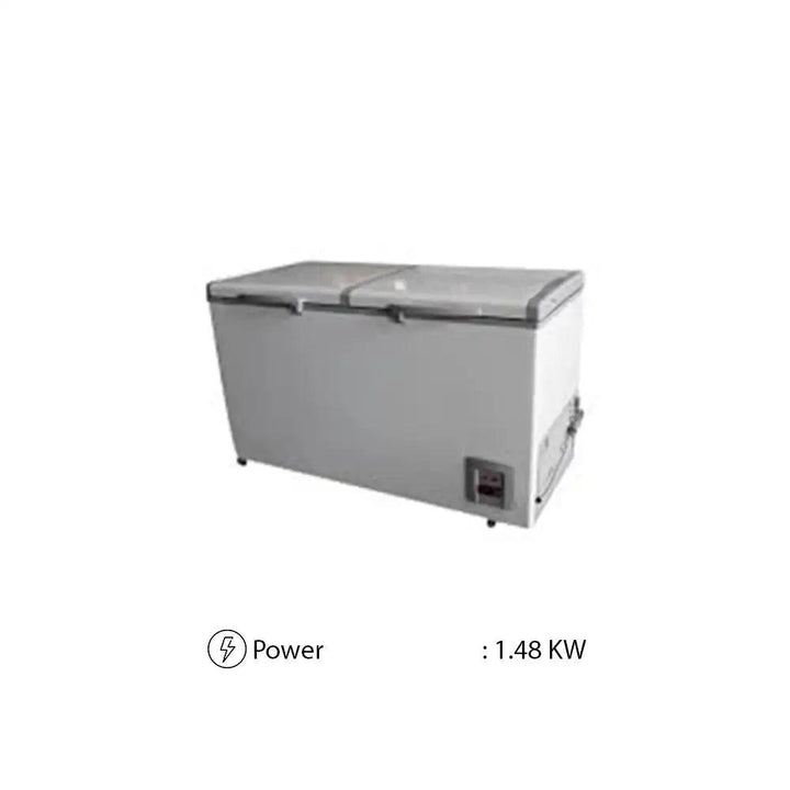 THS BD/BC-388 Electric Double Door Chest Freezer Flat or Curved Bottom Structure, Power 1.48 KW - HorecaStore