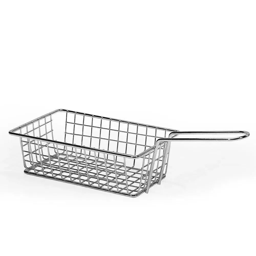 Wundermaxx Carbon Metal Wire Rectangle Frying Basket Silver 25*10*5.2cm