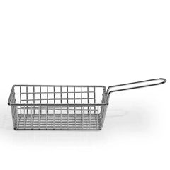 Wundermaxx Carbon Metal Wire Rectangle Frying Basket Silver 25*10*5.2cm