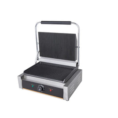 THS EG-811E Electric 1800W Full Grooved Single Contact Cast iron Grill, 46 X 42 X 23 cm