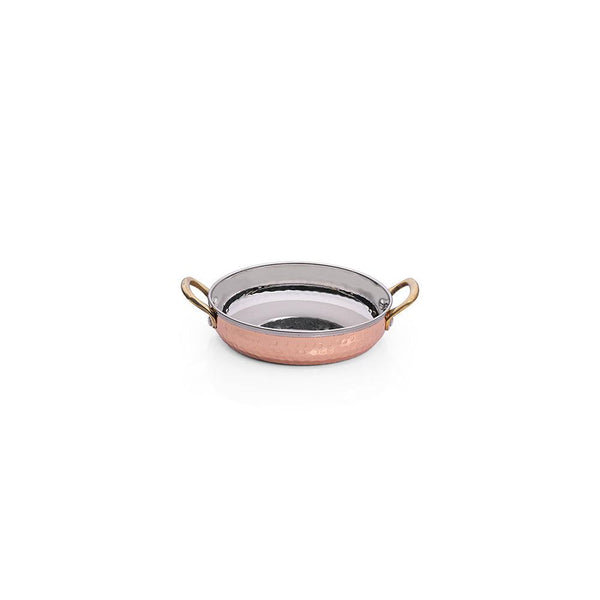 THS Hammered Finish Stainless Steel Heavy Frypan 13.5x3.75cm, 400ml copper - HorecaStore