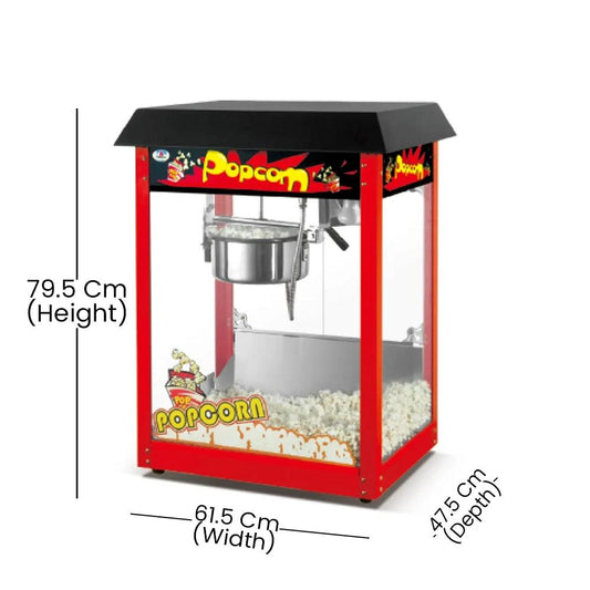 THS HP-6C Electric Iron Coated Popcorn Machine, Power 1.44 KW - HorecaStore