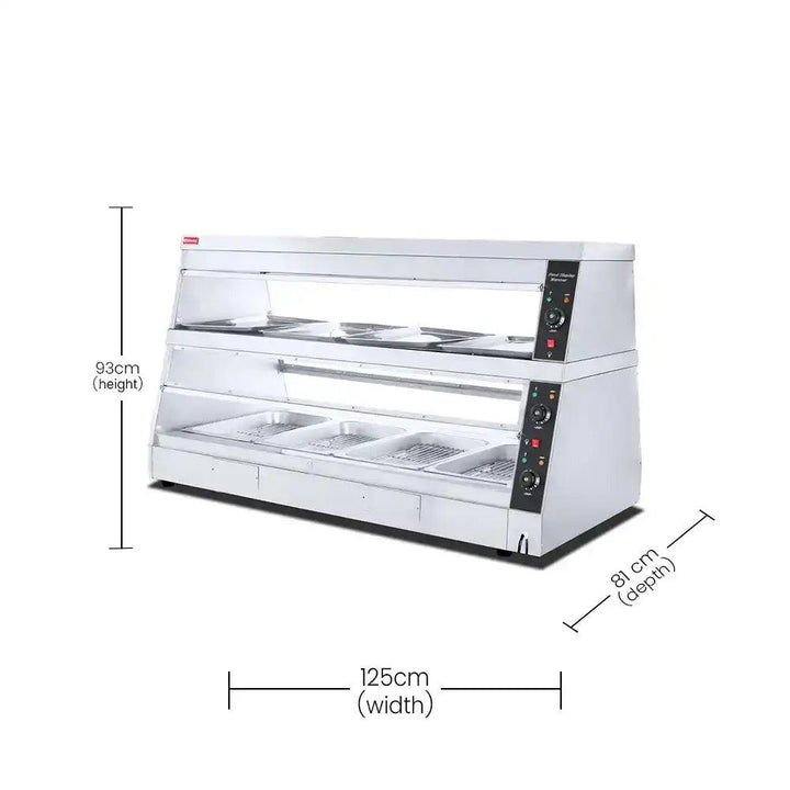 THS HW-6P-B Electric Food Warmer Display 4 Pan Compartment, Power 2.2 KW - HorecaStore