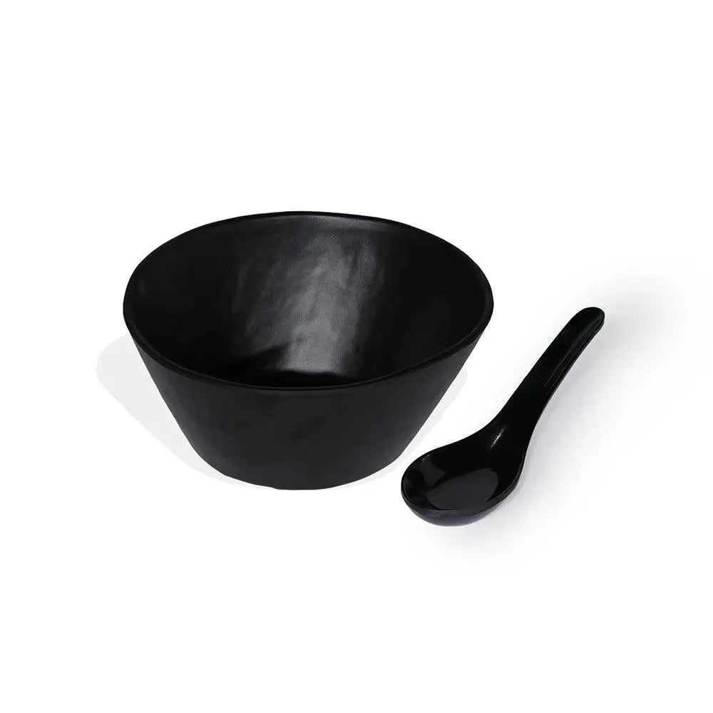 THS Melamine Hammered Finish Bowl 6.5" Black