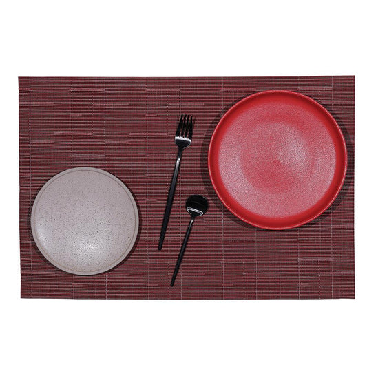THS 951.237 Poly Vinyl Placemat Red 30.5 X 45.7 cm, Pack of 10 - HorecaStore