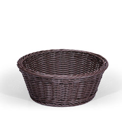 Wundermaxx PRBRC239 Poly Rattan Round Display Basket Coffee, 23X9CM