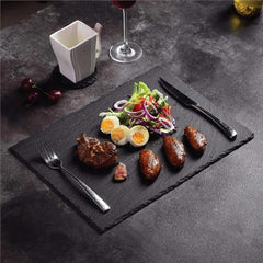 THS SL0004 rectangle Slate Plate 26X16CM Charcoal