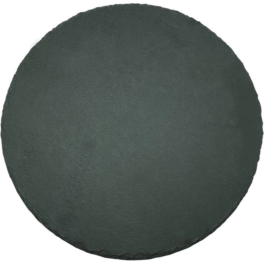 THS SL0010 Round Slate Plate 20CM Charcoal