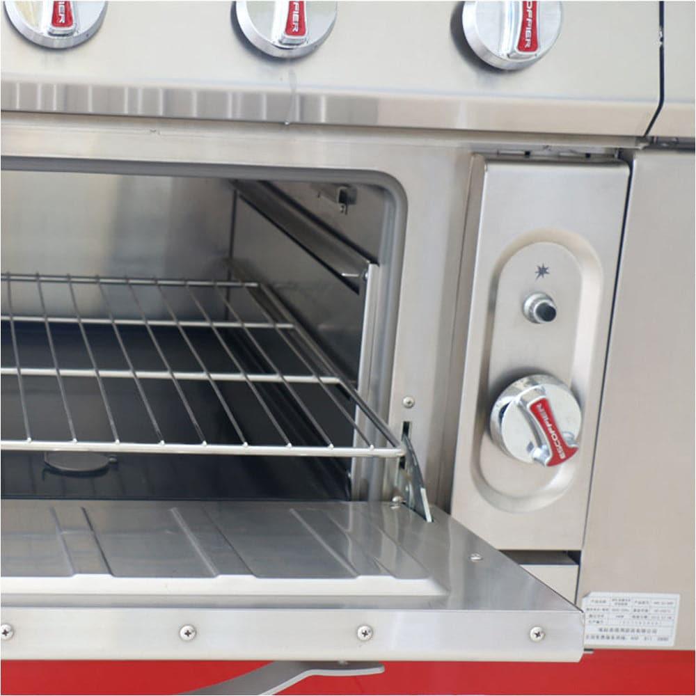 THS Stainless Steel Electric 15.2 kW heavy-duty Electric 4 Hot Plate Cooker and Oven, 80 X 90 X 97cm