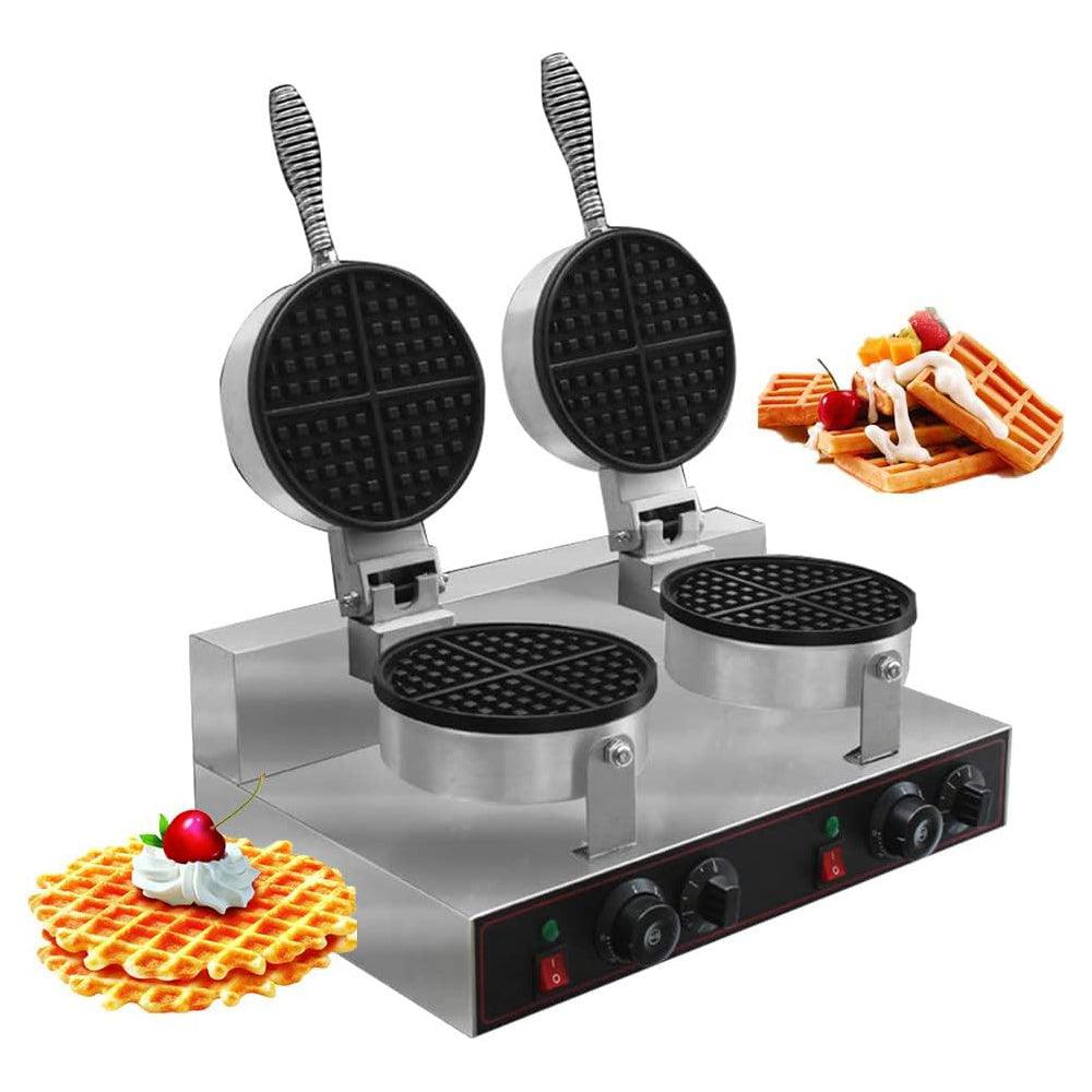 THS stainless Steel HWB-2 Electric 2000W Double head Waffle Maker, 50 X 36 X 27 cm