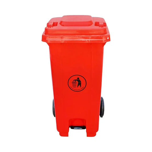 THS Waste Bin 120 Liters With Pedal, Red