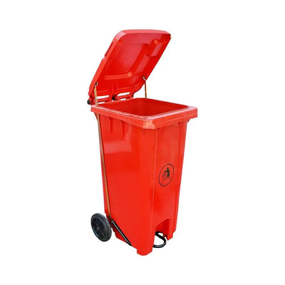 THS Waste Bin 120 Liters With Pedal, Red