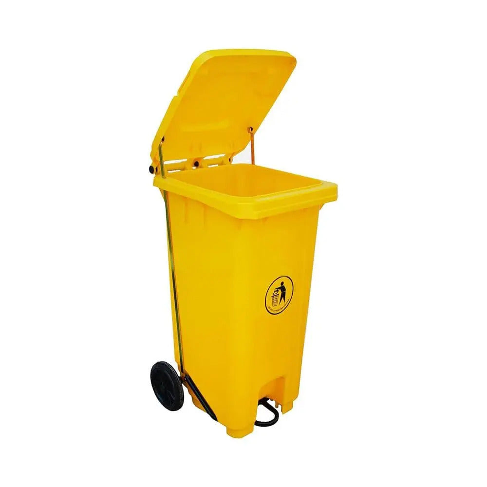 THS Waste Bin 120 Liters With Pedal, Yellow