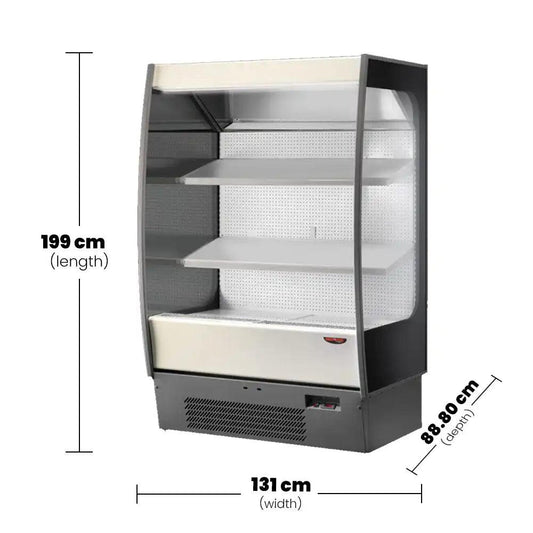 Tecnodom LD125SL Refrigerated Multideck Wall Case 1650 W, 202.5 x 91.2 x 124.7 cm - HorecaStore